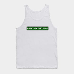 Breathtaking Blvd Street Sign Tank Top